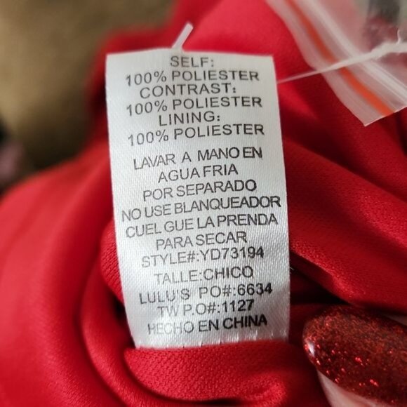 Lulu's Small Red Sheath Halter Dress with Lace Accent - Picture 7 of 7